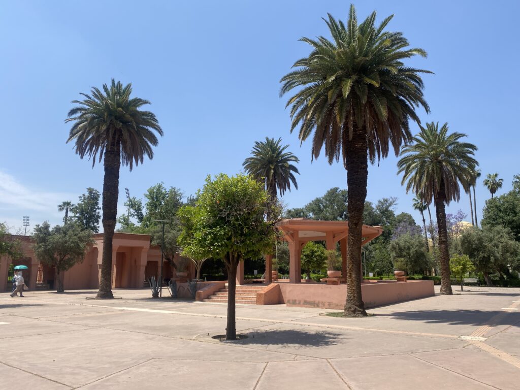 Jeden z ogrodów w centrum Marrakeszu